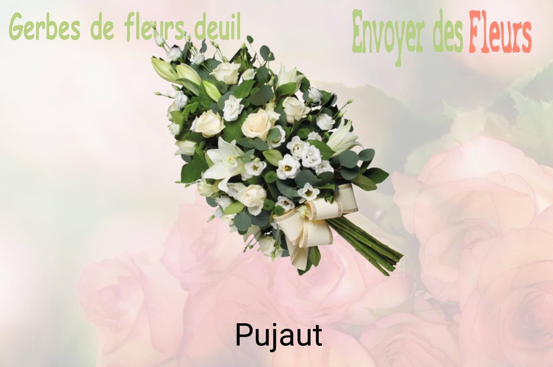 Gerbe de fleurs de deuil livrée à Pujaut